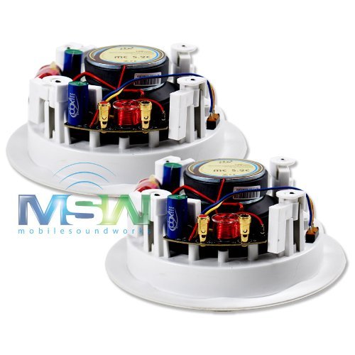 PBX (PowerBass) Home Audio MC-5.2C 5-1/4" M-Series Integra Cinema 2-Way In-Ceiling Speakers N7