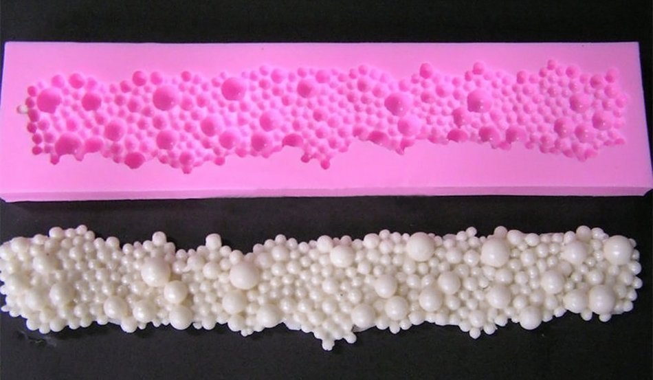 BleuMoo 3D Round Pearls Bubbles Silicone Fondant Mould Cake Decor Baking Mold N4
