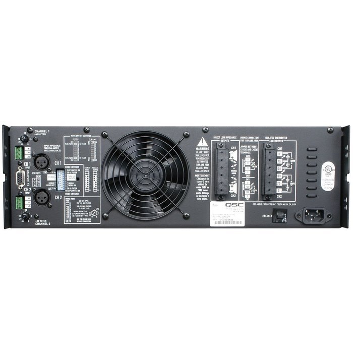 QSC ISA800Ti Power Amplifier 2 Channel 450 Watts per CH 8 Ohms Stereo Amp w 70 Volt Transformer N2