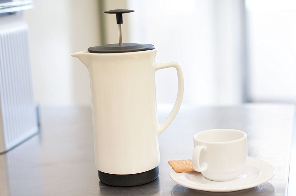 Ceramic French Coffee Press With Stainless Steel Plunger to Make Fresh Coffee or Tea. Includes a Cosy for Keeping... N7