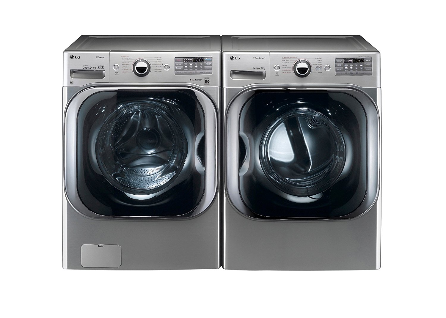 LG Titan Laundry Pair - MEGA CAPACITY - *Graphite Steel* Washer and GAS ...