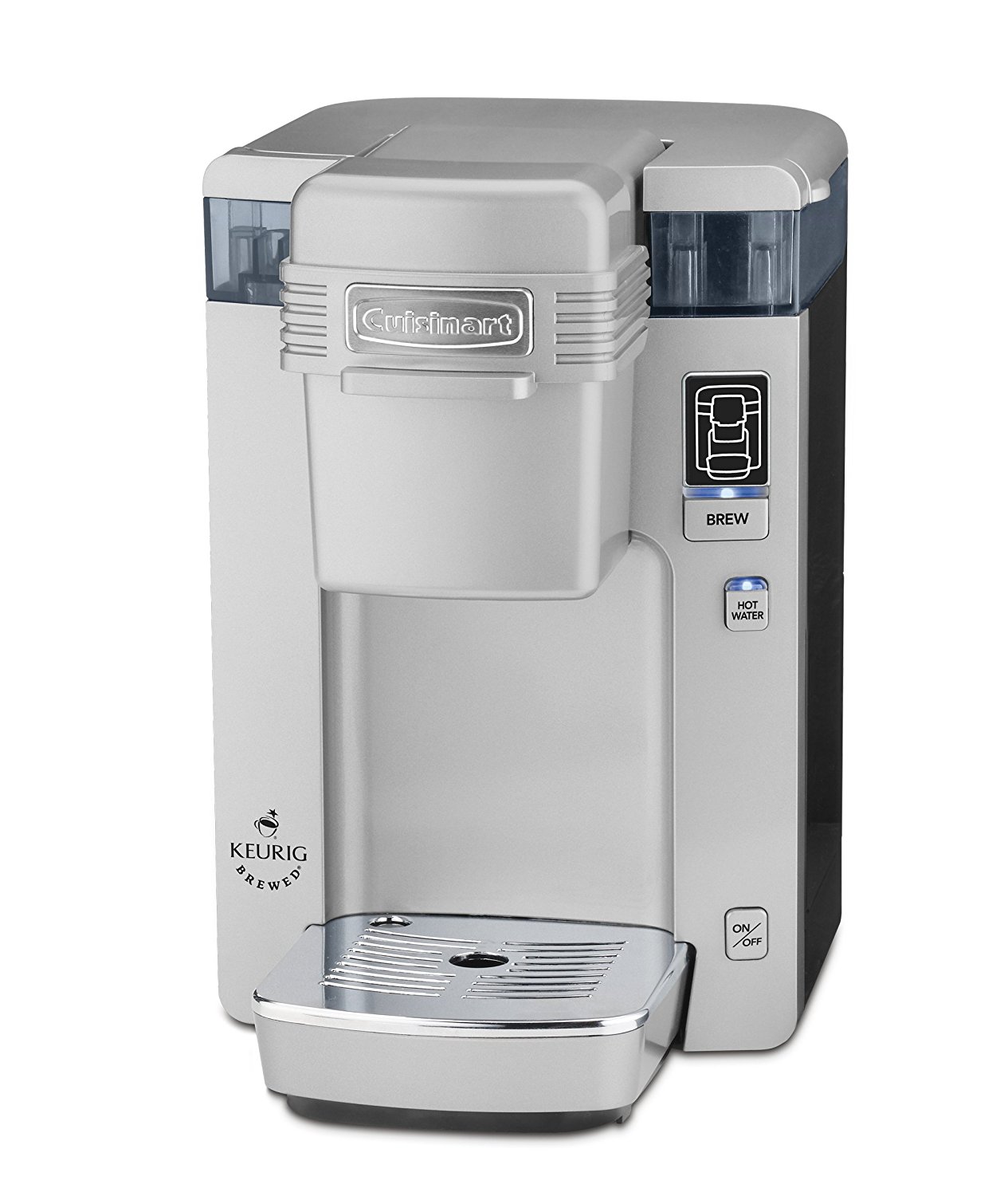 Cuisinart SS-5 Macchina Da Caffè Monodose – Compatibile K-Cup, Serbatoio 40 Oz, 3 Dimensioni Tazza, Metallo Spazzolato