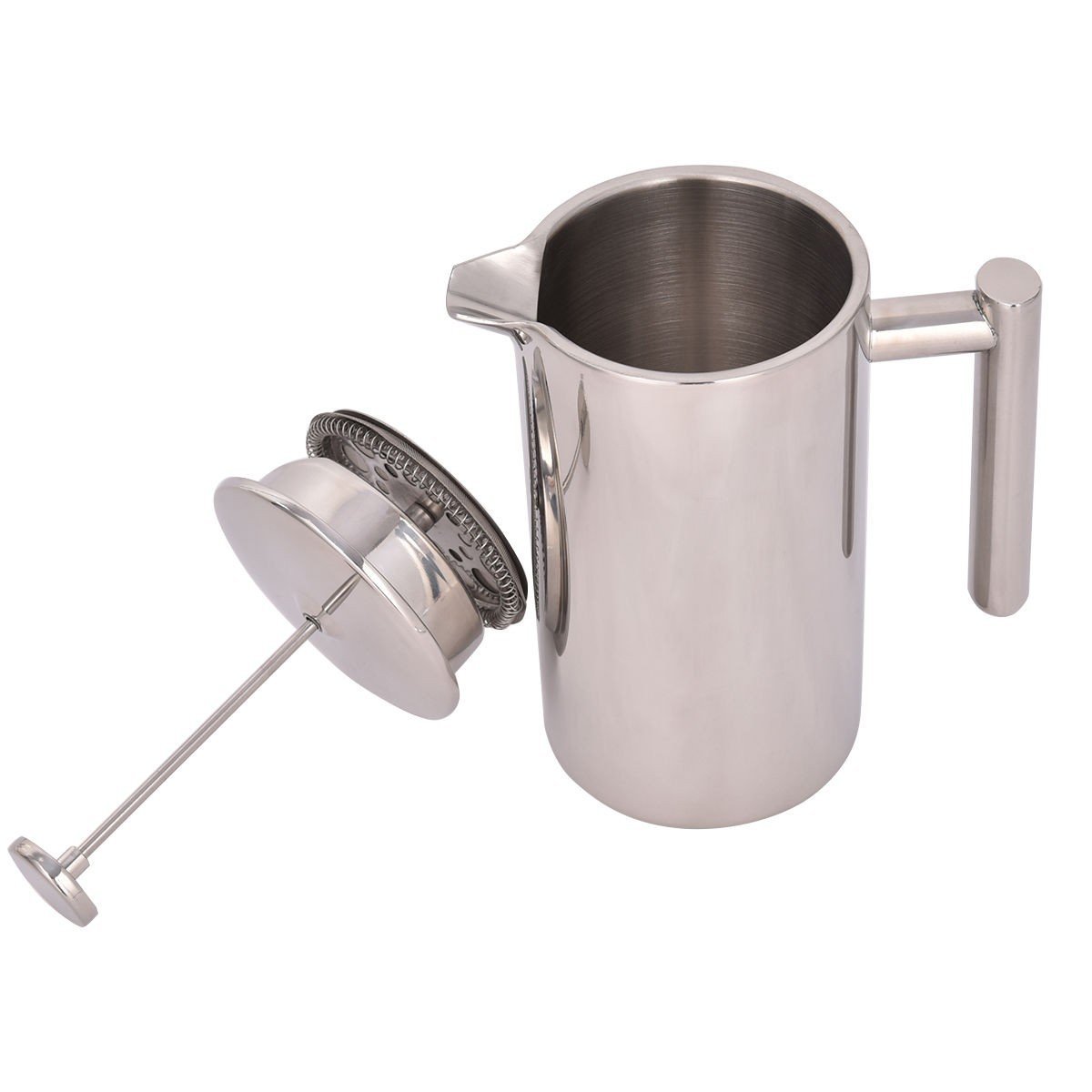 34 Oz Double Wall Stainless Steel Coffee Plunger 8 Cup French Coffee Press Maker N8 Free Image 9424