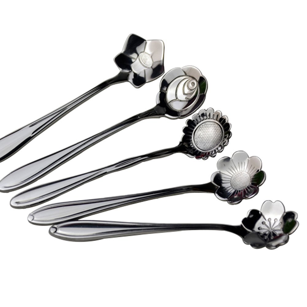 Hoomall Retro Leaves Handle Tea Stirring Spoons Coffee Spoon Exquisite - View #11