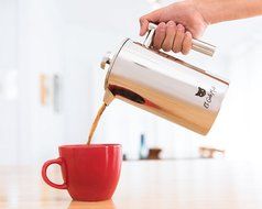 Premium Stainless Steel French Press With Lustrous Shine Polish - El Gato Malo Coffee &amp; Tea Maker - 34oz / 1L N7
