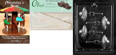 Cybrtrayd D094 Chocolate Candy Mold, Ladies Society Hat Lolly Dads and Moms N4