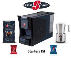 Essse Caff&eacute; - S.12 Espresso Coffee Capsule Machine - Starters Kit (Silver) N2