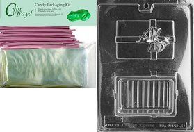Cybrtrayd D030 Large Box with Bow Chocolate Candy Mold with Exclusive Cybrtrayd Copyrighted Chocolate Molding... N5