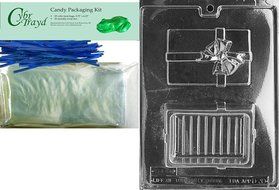 Cybrtrayd D030 Large Box with Bow Chocolate Candy Mold with Exclusive Cybrtrayd Copyrighted Chocolate Molding... N6