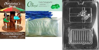 Cybrtrayd D030 Large Box with Bow Chocolate Candy Mold with Exclusive Cybrtrayd Copyrighted Chocolate Molding... N7
