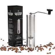 Premium Ceramic Burr Coffee Grinder - Portable Stainless Steel Coffee Mill by California Home Goods - Aeropress... N2