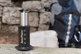 Premium Ceramic Burr Coffee Grinder - Portable Stainless Steel Coffee Mill by California Home Goods - Aeropress... N3