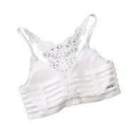 PHOTNO Women Vest Crop Top Bralette Bustier Cami Bustier Tank Tops condole belt N4