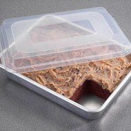 Nordic Ware Natural Aluminum Commercial Square Cake Pan with Lid, Exterior 9.88 x 9.88 Inches N5