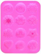 Longzang 12-Flower Silicone Cake Chocolate Craft Candy Baking Mold N10