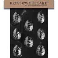 Dress My Cupcake Chocolate Candy Mold, Fancy Eggs, Easter