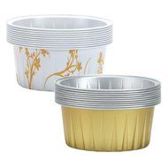 Hanna K. Signature 15001 Round Aluminum Baking Pans, 2 1/2", Gold