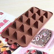 Sher Bakeware Silicone Triangle Baking Molds for Chocolate (Random Colors) N3
