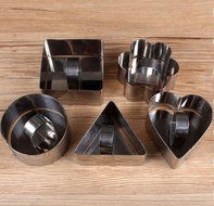 5pcs/set Stainless Steel Small Mousse Ring Cheese Cake Cookie Cutter Mold Food Rings Baking Mold Set 5 Shapes N5