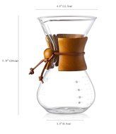 Diguo Glass Coffee Maker Classic Series Glass Coffeemaker (600ml/20oz/4 Cup) N2