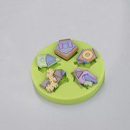 Sher Silicone Mold Birdhouse Mould Fondant Cake Decoration Polymer Clay Fimo Sugarcraft Tools Chocolate Cupcake... N2