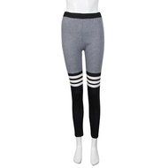 PHOTNO Women Fitness Yoga Leggings High Waist Stripe Patchwork Skinny Push Up Pants N9