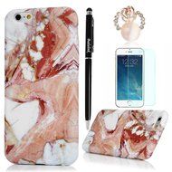 iPhone 6S Case,iPhone 6 Case (4.7") - Marble Pattern Series Slim Fit Shock-absorption Soft Flexible TPU Protective... N6