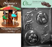 Cybrtrayd "3D Large Apple" Fruits and Vegetables Chocolate Candy Mold with Chocolatier's Guide