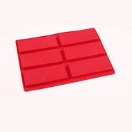 Generic Rectangle Silicone Chocolate Molds Red Color N3