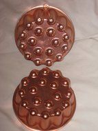 Set Of 2 - Vintage Coppertone 4 Cup - 6 3/4 x 3 Inch Jell-O Mold Cake Pan N2