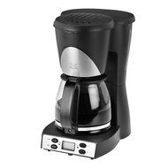 Kalorik 10-Cup Programmable Coffee Maker, Black/Stainless Steel