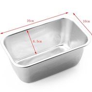 DUFUSTORE 1pcs 1l Rectangle Aluminum Box Loaf Tin for Home Bread Cake Baking Bakeware N3