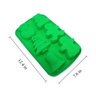 Naimo Nonstick Reusable Set of 5 Silicone Cupcake Makers Holiday Pattern Baking Tools for Christmas N9