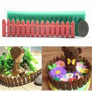 TANGCHU Fairy Garden Gnome Home Fence Door Window Mushroom Silicone Cake Fondant Chocolate Molds Decoration Tools N4