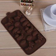Sher 14 Hole Rabbit And Duck Egg Shape Cake Ice Jelly Chocolate Molds