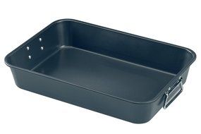 ELO 53840 Carbon Steel 15.75-Inch By 11.25-Inch By 3-Inch Ovenproof Roasting Pan Dish