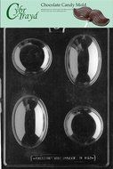 Cybrtrayd M152 Oval Round Soap Bars Chocolate Candy Mold with Exclusive Cybrtrayd Copyrighted Chocolate Molding...