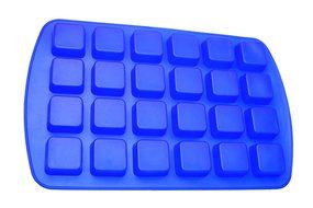 Better Value 24-Cavity Silicone Brownie Squares Baking Mold (1, Blue)
