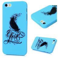 iPhone SE Case,iPhone 5S Case,iPhone 5 Case - Cute Black Feather Love Hearts Series Shockproof Flexible Soft TPU... N21