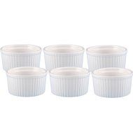 Creative Home Set of 6 Ceramic Ramekin, 4 oz, White