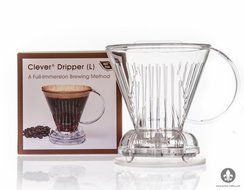 Clever Coffee Dripper, Large, 18 Ounces + Pack of 100 Melitta #4 Brown Coffee Filters Included! | Safe BPA Free...