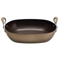 Anolon Advanced Bronze 16-Inch x 13-Inch Oval Roaster Set, Bronze N3