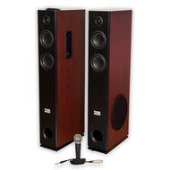 Acoustic Audio TSi500 Bluetooth Powered Floorstanding Tower Multimedia Speakers with Mic TSi500M1