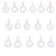 Christmas Designs PP Plastic Coffee Flowers Die Fancy Coffee Printing Template Model Milk Foam Spray Tool 8PCS... N15