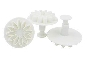 Outop Fondant Cake Cutter Mold Decorating Plunger Sugarcraft Snowflake Cutter Tools Set Pack of 3pcs N20