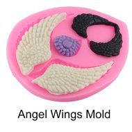 Mujiang Angel Wings Silicone Mold Making Fimo Candy Fondant Sugar Craft Gumpaste Cake Decorating Clay N9