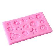 Genenic Baking Tool Cake Decorating Chocolate Sugarcraft Mold Buttons Mould Flower N3