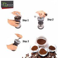Manual Coffee Grinder, Top Quality, Stainless Steel, Fortified Glass, Ceramic Core, Adjustable Grinder, Make Fresh... N3