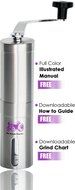 The Purple Tractor Coffee Grinder, Precise Stainless Steel Manual Hand Crank Ceramic Burr For Superior Consistency... N4