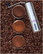 The Purple Tractor Coffee Grinder, Precise Stainless Steel Manual Hand Crank Ceramic Burr For Superior Consistency... N6